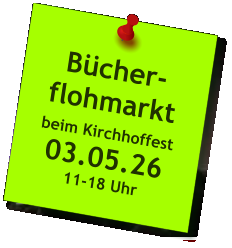 Bücher-flohmarkt  beim Kirchhoffest 03.05.26 11-18 Uhr