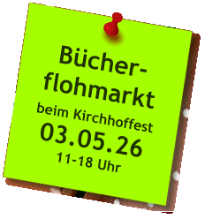 Bücher-flohmarkt  beim Kirchhoffest 03.05.26 11-18 Uhr