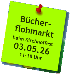 Bücher-flohmarkt  beim Kirchhoffest 03.05.26 11-18 Uhr