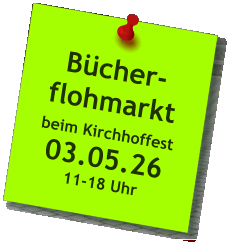 Bücher-flohmarkt  beim Kirchhoffest 03.05.26 11-18 Uhr