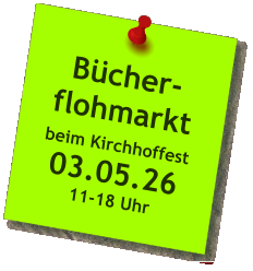 Bücher-flohmarkt  beim Kirchhoffest 03.05.26 11-18 Uhr