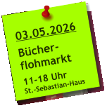 03.05.2026  Bücher- flohmarkt  11-18 Uhr St.-Sebastian-Haus