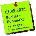 03.05.2026  Bücher- flohmarkt  11-18 Uhr St.-Sebastian-Haus